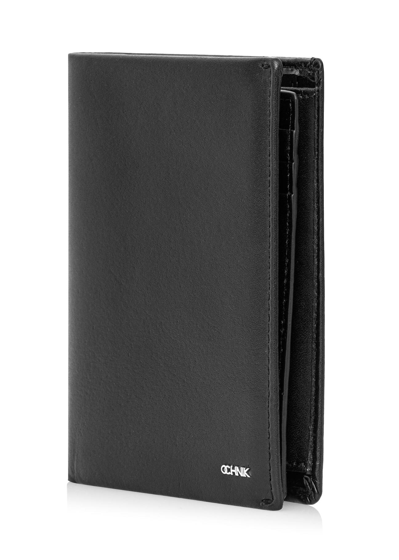 Black leather men's wallet PORMS-0406A-99(Z24)-02