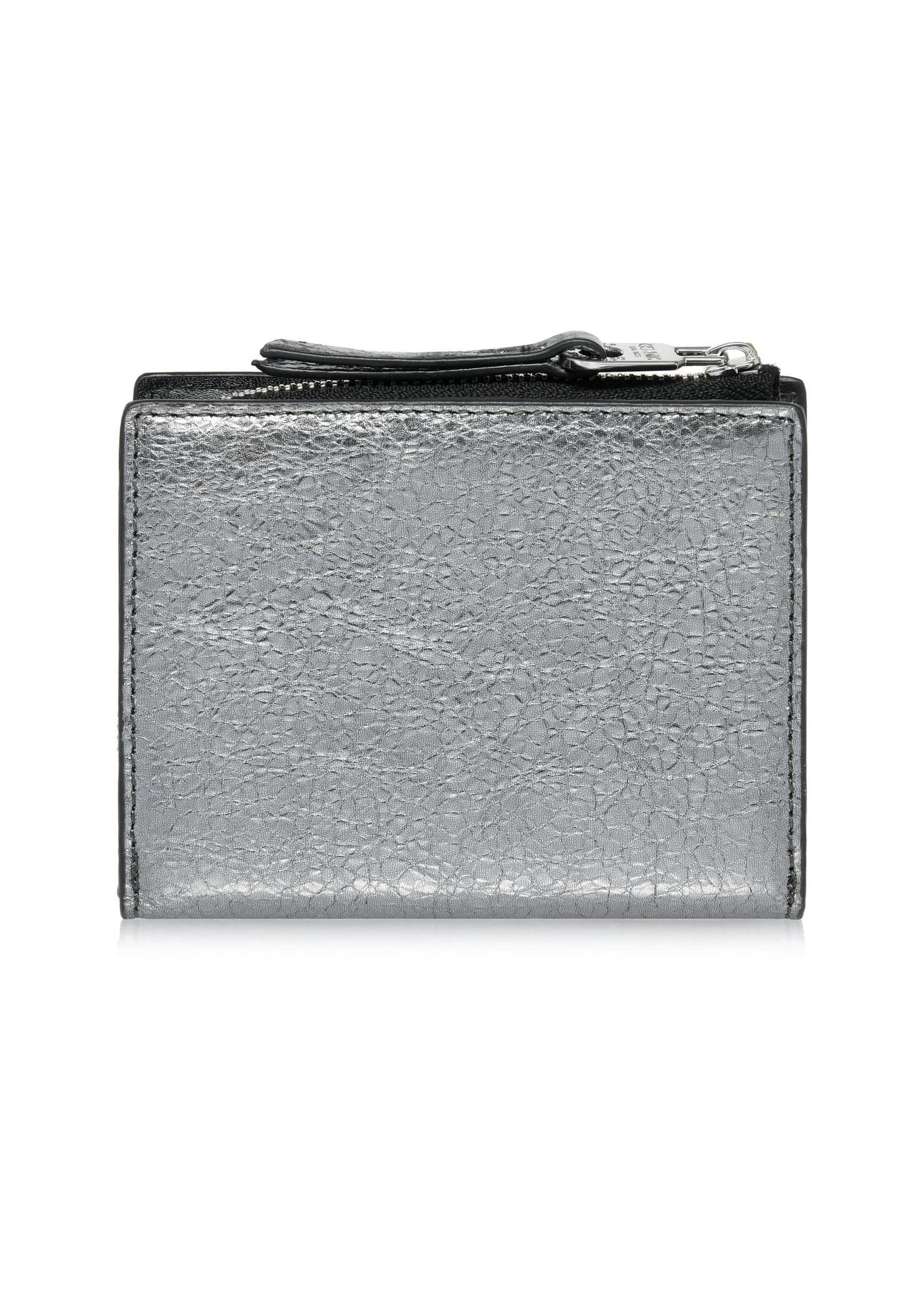 Silver Leather Medium Women's Wallet PORES-0935-95(Z24)-02