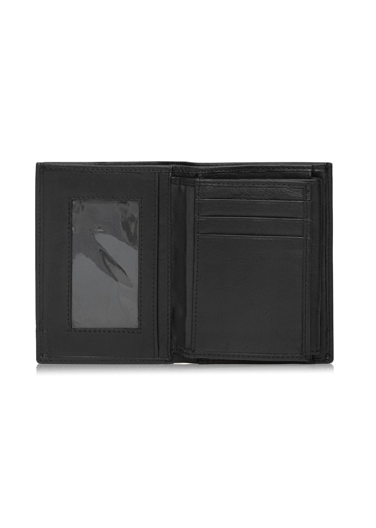 Black leather men's wallet PORMS-0621-99(Z24)-03