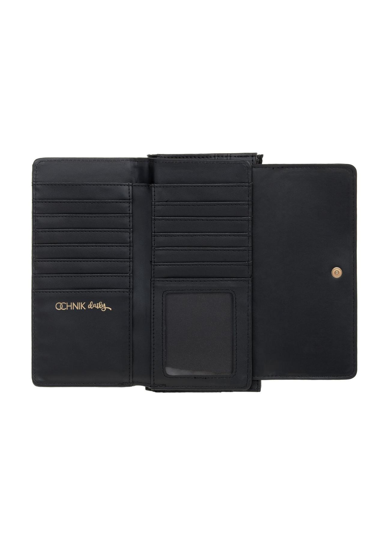 Large black women's wallet with embossing POREC-0347-99(Z24)-04