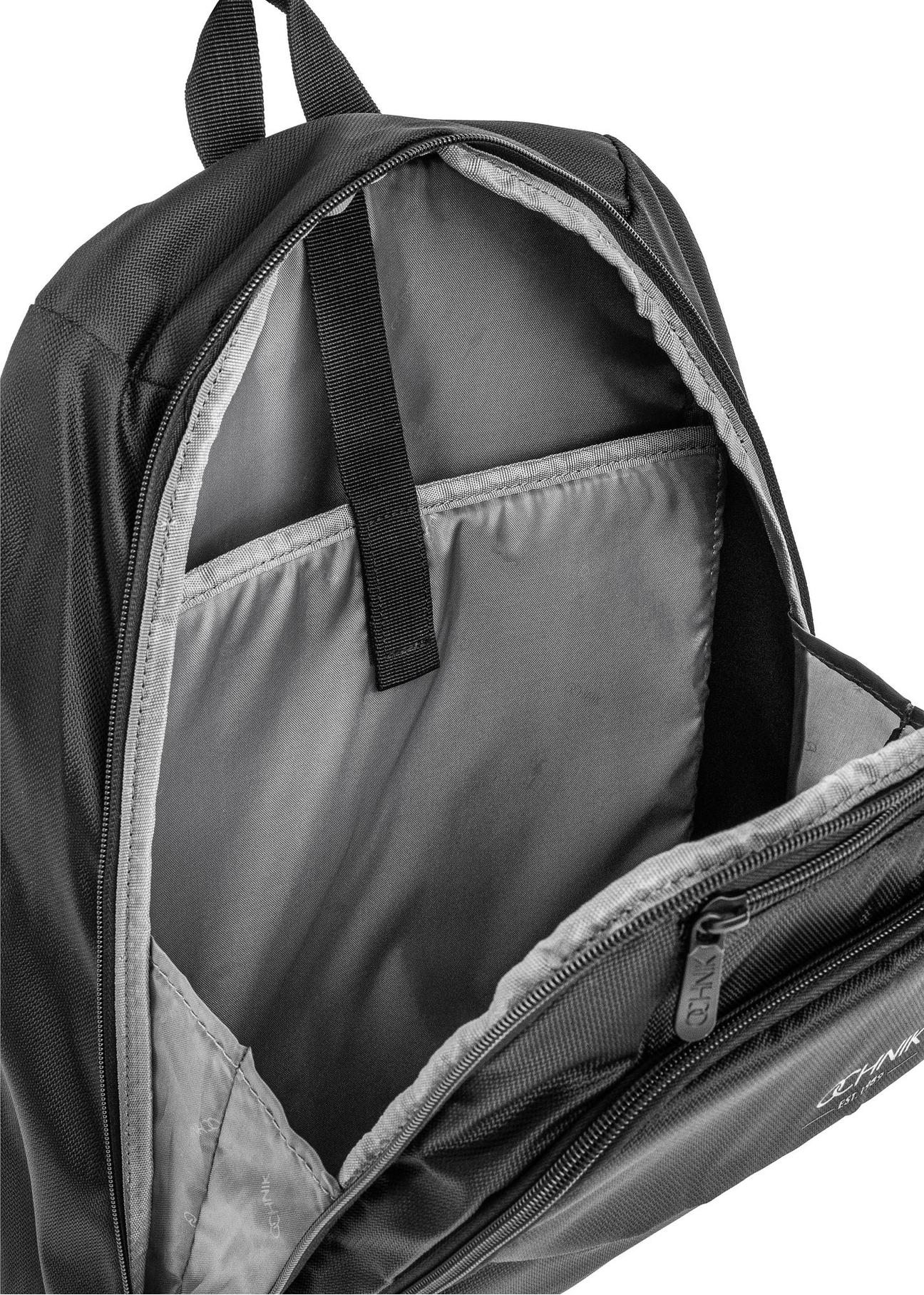 Black men's backpack with laptop pocket TORMN-0264B-99(Z24)-06