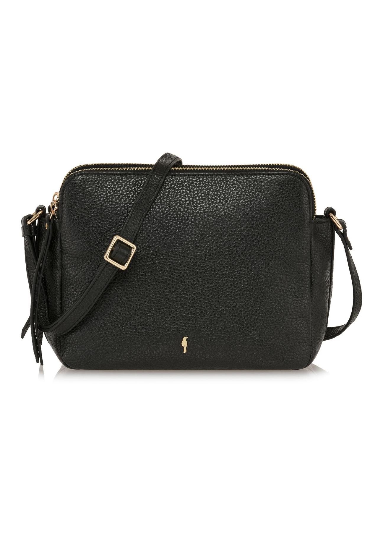 Women's black leather bag TORES-1056-99(Z24-02