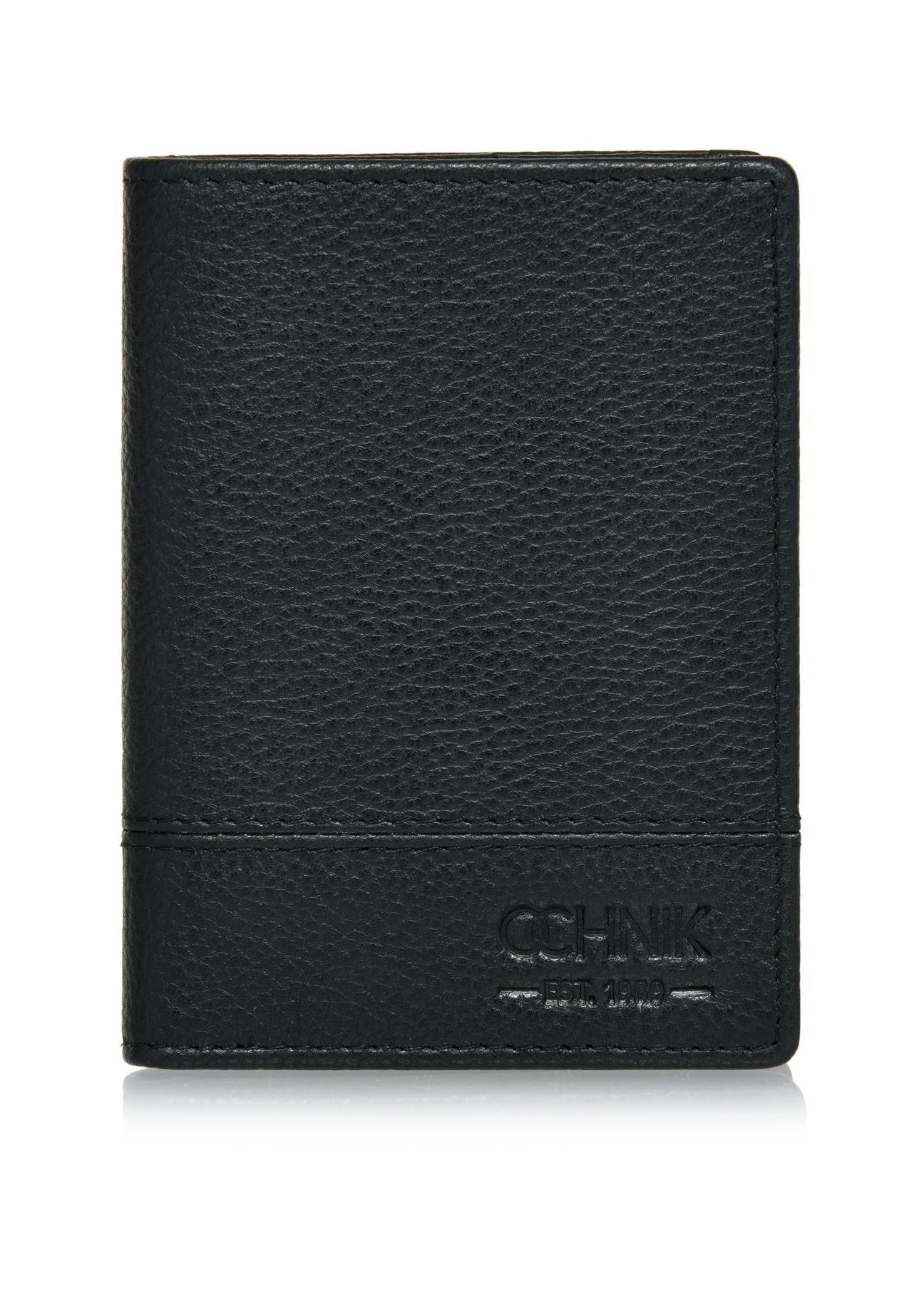 Black leather small men's wallet PORMS-0610-99(Z24)-01