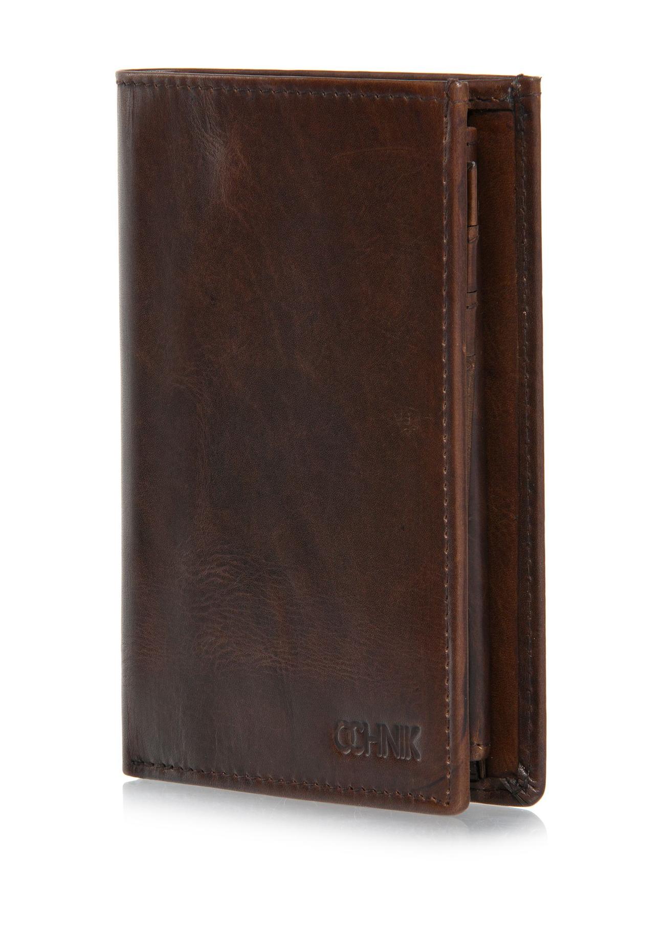 Brown leather men's wallet PORMS-0611-89(Z24)-02