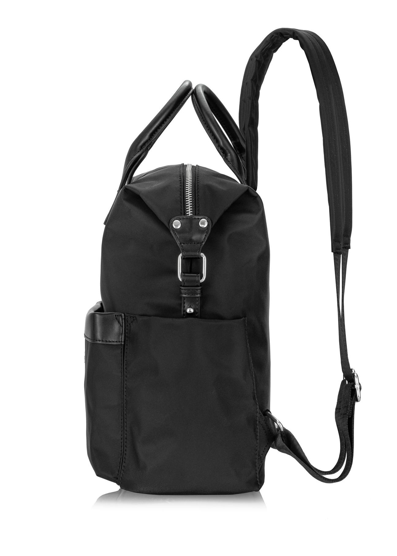 Black fabric women's backpack TOREN-0294-99(Z24)-03