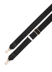 Granatowa jeansowa torebka damska TOREN-0332-7H(W26), widok paska produktu na białym tle.