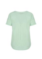 Pistacjowy T-shirt damski z wilgą TSHDT-0026-50(W19)