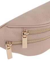 Skórzana beżowa nerka damska TORES-0721B-81(W24)-05