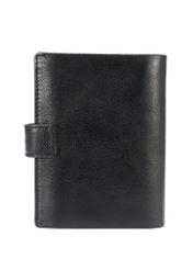 Skórzany czarny portfel męski z zapięciem PORMS-0647-99(W25)