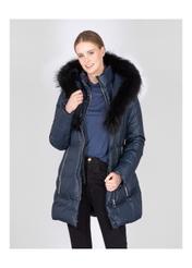 Women's winter jacket with natural fur KURDT-0255-69(Z20)-01