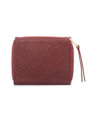 Mały rozkładany portfel damski skórzany PORES-0816-4C(W26), widok produktu z tyłu na białym tle.