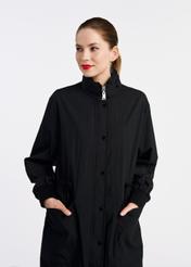 Czarna kurtka parka damska KURDT-0562-99(W25)-03
