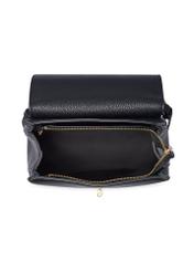 Czarny plecak damski TOREC-1138-9I(W26) - widok produktu z góry, na białym tle.  