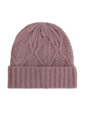 Women's winter hat in dirty pink CZADT-0191-31(Z24)-02