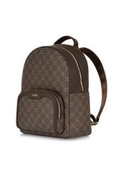 Damski plecak z monogramem TOREC-0980A-89(Z25), widok produktu skosem na białym tle.