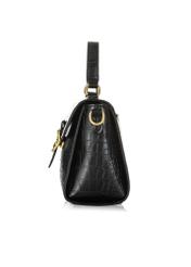 Black small croco women's handbag TOREC-0962-97(Z24) pic. 5