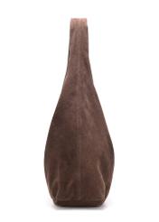 Brązowa zamszowa shopperka damska TORES-1177-1I(W26)