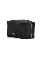 Black capacious nylon cosmetic bag TOREN-0291-99(Z24)-03