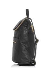 Black women's backpack with zippers TOREC-0846-99(Z23)-03