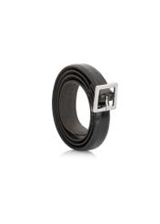 Black patent leather women's belt PASDS-0315-98(Z24)-03