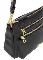 Black women's messenger bag made of imitation leather TOREC-0966-99(Z24)-06