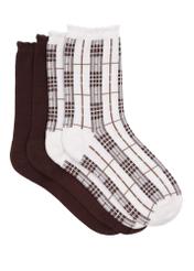 Dwupak damskich skarpet ZESDT-0053-1B(Z26) - widok produktu z góry, na białym tle. 