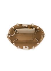 Biała torebka damska na ramię TOREC-1231-0B(W26) - widok produktu z góry, na białym tle. 