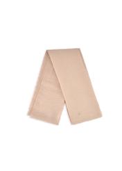 Beżowy lekki szalik damski SZADT-0217-1B(W26), widok produktu z przodu na białym tle.