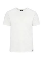 Biały bawełniany t-shirt męski TSHMT-0108-11(Z24)-01