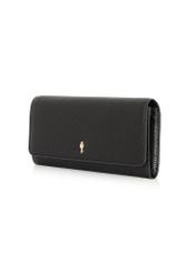 Large black leather women's wallet PORES-0893E-99(Z24)-02