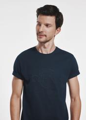 Navy blue men's t-shirt with logo TSHMT-0109-68(Z24)-04