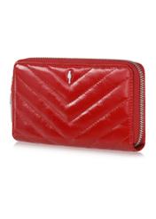 Red large leather women's wallet PORES-0941-41(Z24)-02