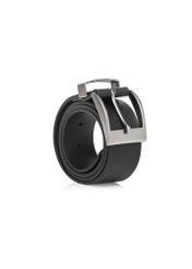 Black leather men's belt PASMS-0127D-99(Z24)