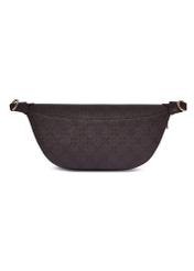 Brązowa nerka z monogramem TOREC-0981-1P(Z26), widok produktu z tyłu na białym tle.