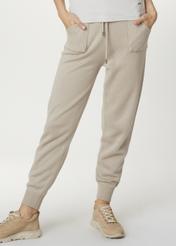 Beżowe spodnie dresowe damskie SPODT-0057-81(Z21)