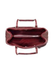 Bordowa duża torebka shopper TOREC-1381-4C(Z26), widok produktu w środku na białym tle.
