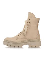 Beige leather insulated women's ankle boots BUTYD-1103-81(Z24)-05