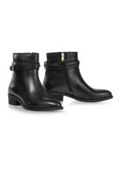 Black leather women's high-heeled ankle boots BUTYD-1087-99(Z24)-02