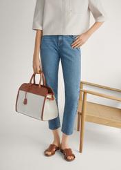 Skórzane klapki damskie w kolorze koniaku BUTYD-1064A-1F(W26)