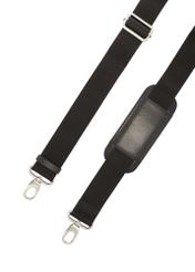 Pojemna torba męska z czarnej skóry TORMS-0471-99(Z25), widok paska produktu na białym tle.