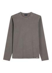 Szary longsleeve męski LSLMT-0012-9D(W26), widok produktu z przodu na białym tle.