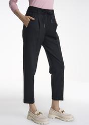 Czarne spodnie z kantem damskie SPODT-0076-99(Z22)-01