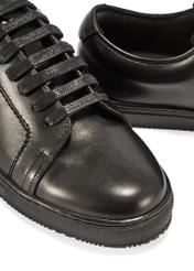 Skórzane czarne buty sportowe BUTYM-0508-99(Z25)