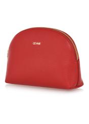 Red women's cosmetics bag made of imitation leather TOREC-0961-42(Z24)-03