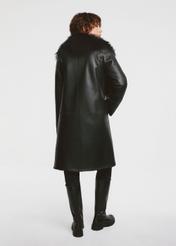 Black leather double-sided women's sheepskin coat KOZDS-0084-1673(Z24)-03