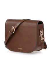 Women's brown leather postbag TORES-1003-90(W24)-03