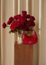 Czerwona skórzana torebka hobo TORES-1216-4B(W26)