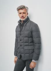 Graue Herren-Winterjacke KURMT-0353-91(Z24)-01