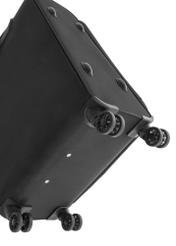 Walizka średnia na kółkach WALNY-0045-99-24(W26), widok kółek produktu na białym tle.