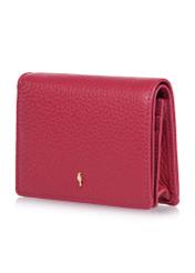 Różowy skórzany portfel damski z ochroną RFID PORES-0807RFID-34(W24)